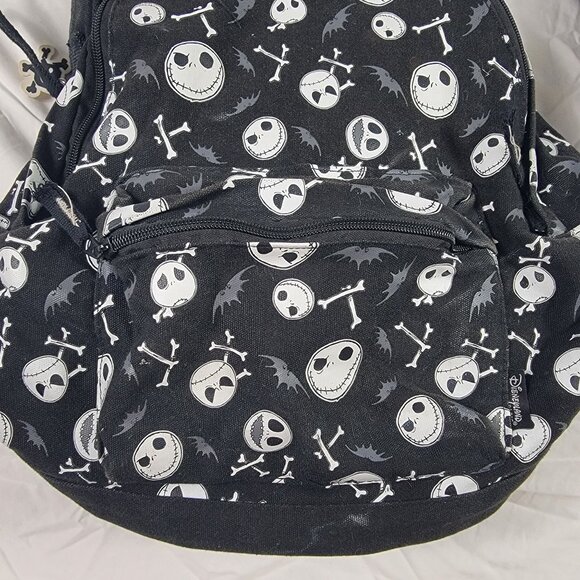 Disneyland Paris Nightmare Before Christmas Backpack Black White Halloween Camp - Picture 9 of 10